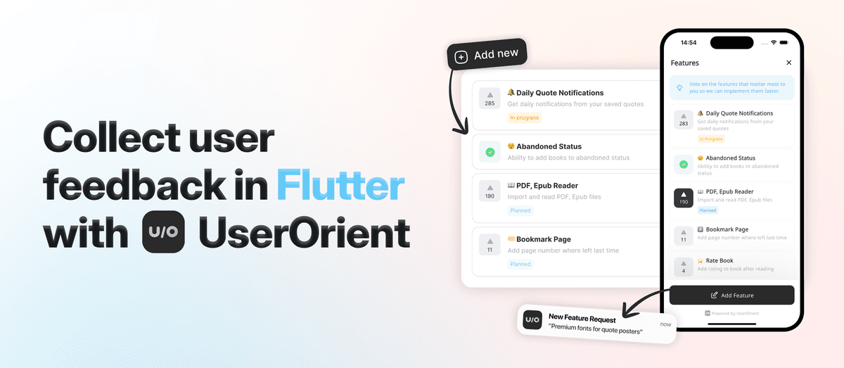 UserOrient - User feedback for Flutter apps